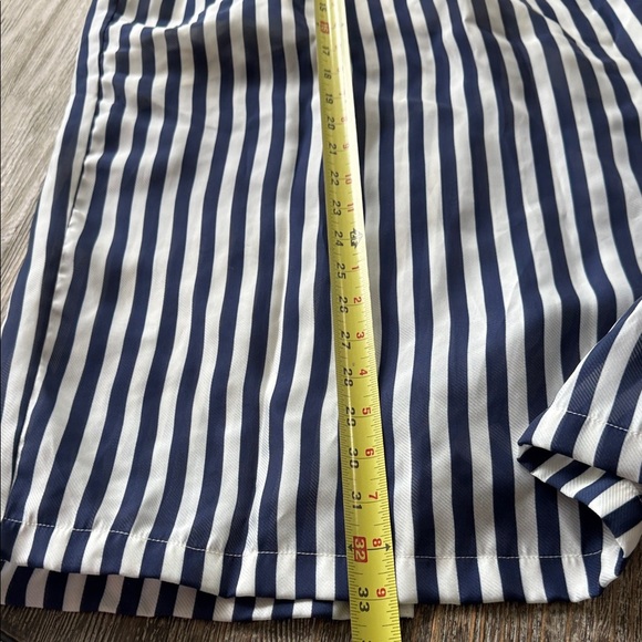 J. Crew Navy and White Striped Midi Skirt L - Picture 5 of 6